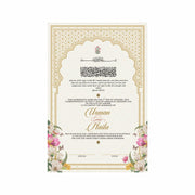 Luxury Floral Nikkah Certificate